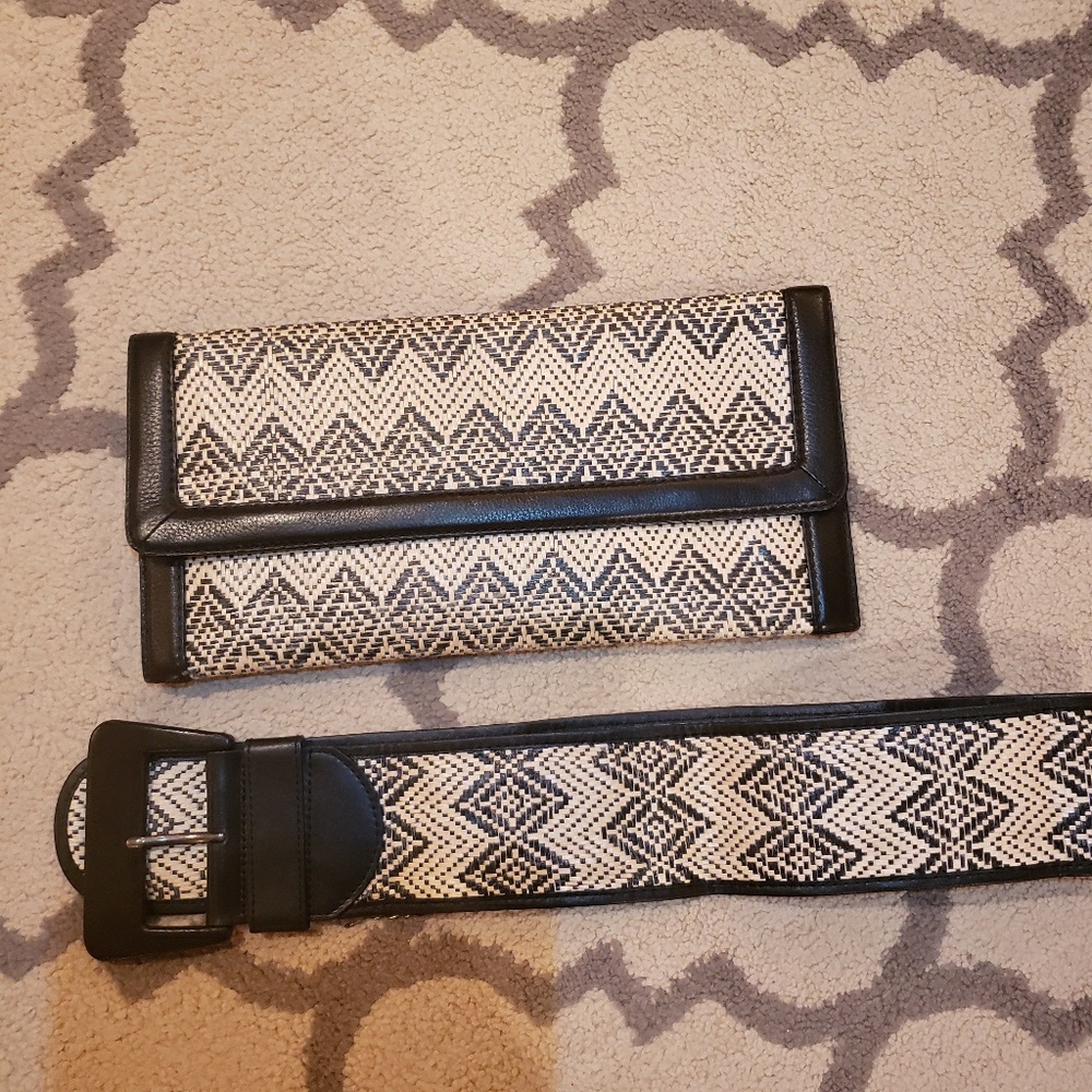 Banana Republic clutch with matching Belt